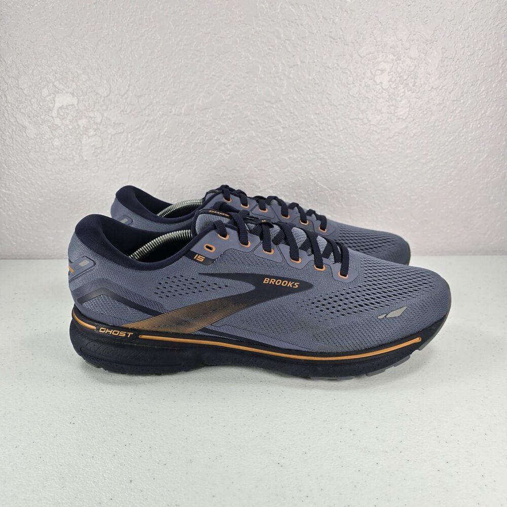 Brooks Ghost 15 Shoes Mens 13 2E Wide Blue Mesh Running Sneakers 1103932E025